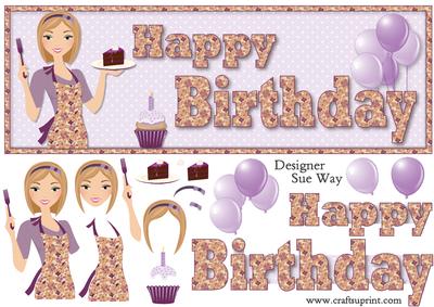 Cake Maker Happy Birthday Word Dl Topper