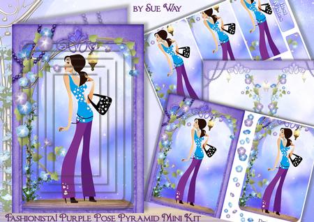 Fashionista! Purple Pose Pyramid Mini Kit