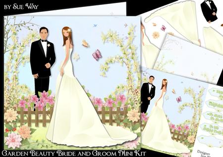 Garden Beauty Bride and Groom Mini Kit