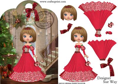 Dressed for Christmas Gift Tag Shaped Card