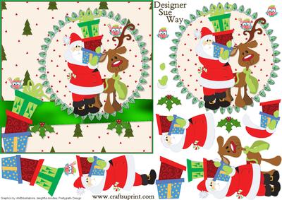 Here Comes Santa Claus Square Card