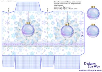 Pretty Festive Baubles Pinch Bag
