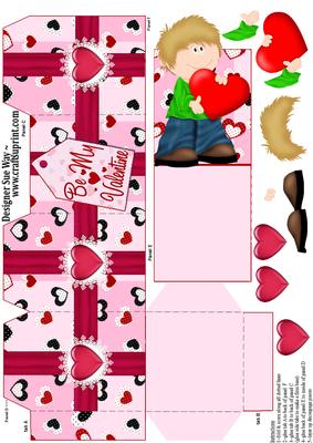 A Valentine from Him Party Favour Place Setting Gift Box