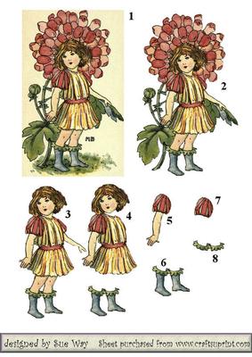 Vintage Chrysanthemum Girl