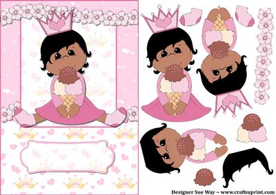 Ice Cream Princess Dark Skin Step by Step