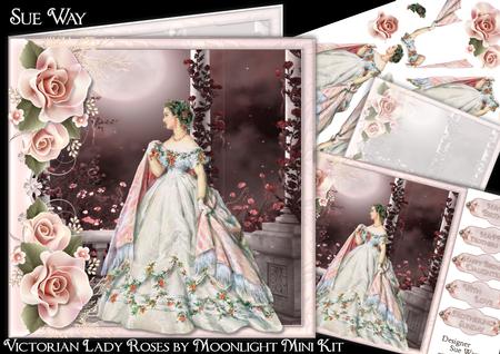 Victorian Lady Roses by Moonlight Mini Kit