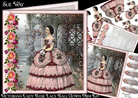 Victorian Lady Rose Lace Ball Gown Mini Kit