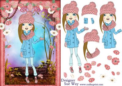 Teen Fashionista! Warm Country Walk Decoupage