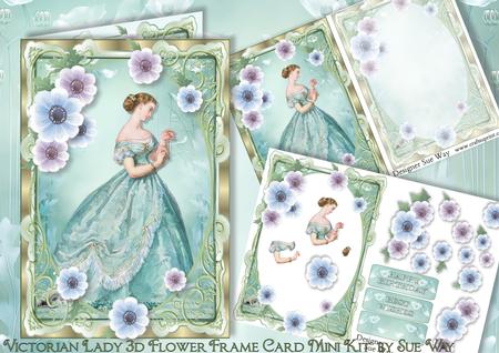 Victorian Lady 3D Flower Frame