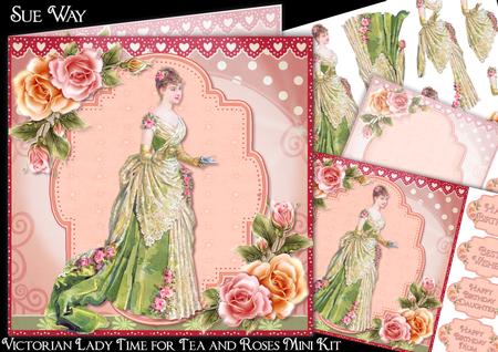 Victorian Lady Time for Tea and Roses Mini Kit