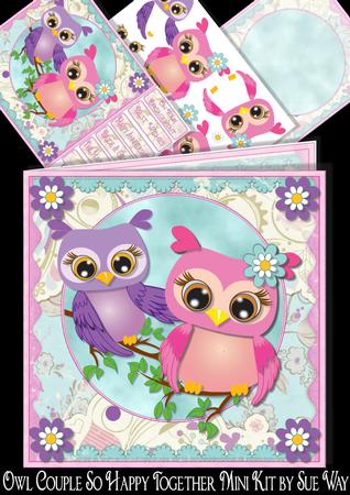 Owl Couple So Happy Together Mini Kit