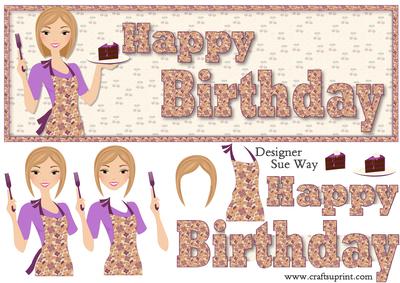 Happy Birthday Whos for Cake! Word Card