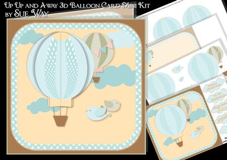 Up Up and Away 3D Balloon Card Mini Kit
