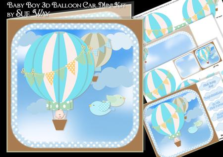 Baby Boy 3D Balloon Card Mini Kit