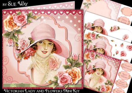 Victorian Lady and Roses Mini Kit