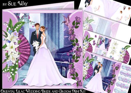 Oriental Lilac Wedding Bride and Groom Mini Kit