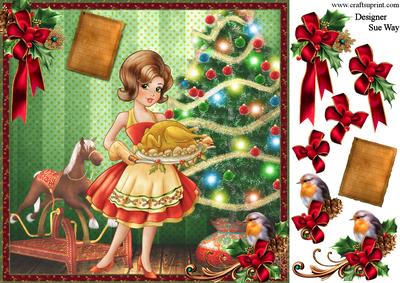 Time for Christmas Lunch Card Front