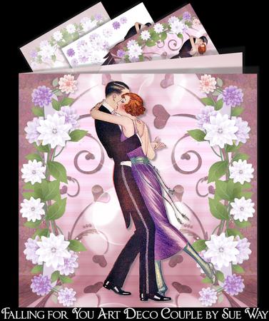 Falling for You Art Deco Couple Mini Kit