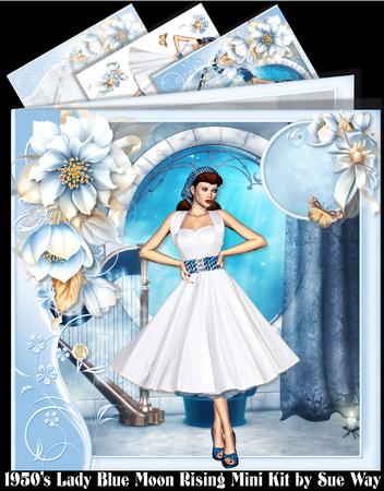 1950's Lady Blue Moon Rising Mini Kit