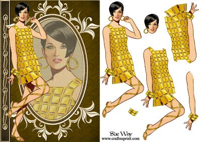 Swinging Sixties Fashion Reflections Decoupage