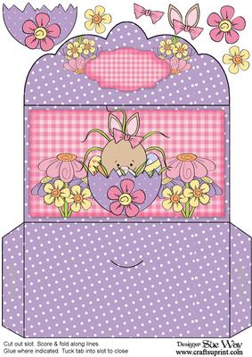 Peeping Bunny Easter Money Wallet
