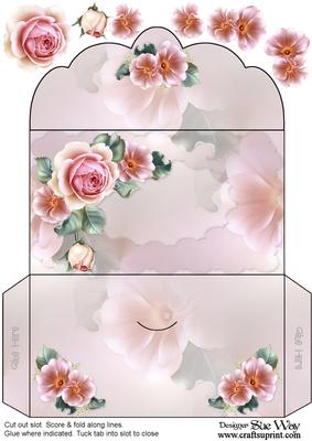 Creamy Pink Roses Money Wallet