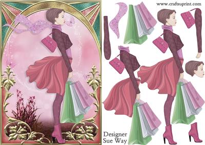 Archway Girls! Shopping in Deep Pink Decoupage