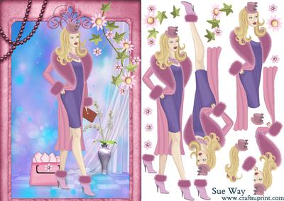 Fashionista! Posh Shop Card Front and Decoupage
