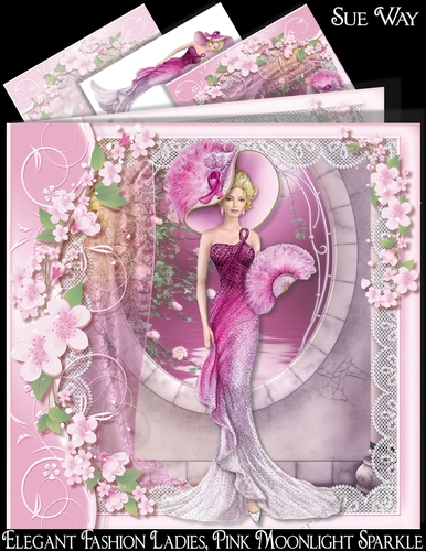 Elegant Fashion Ladies, Pink Moonlight Sparkle Mini Kit 