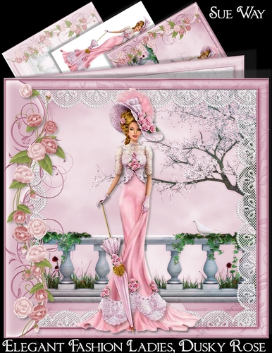 Elegant Fashion Ladies, Dusky Rose Mini Kit