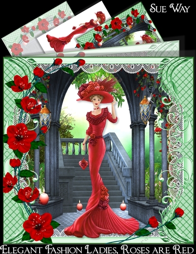 Elegant Fashion Ladies, Roses are Red Mini Kit