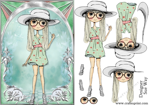 Archway Girls! Click in Mint Card Front and Decoupage