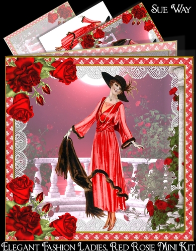 Elegant Fashion Ladies, Red Rosie Mini Kit