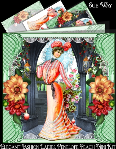 Elegant Fashion Ladies, Penelope Peach Mini Kit