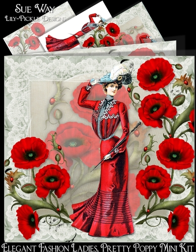 Elegant Fashion Ladies, Pretty Poppy Mini Kit