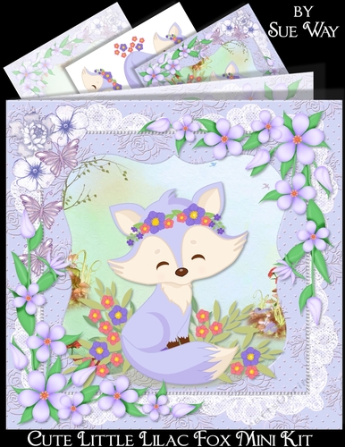 Cute Little Lilac Fox Mini Kit