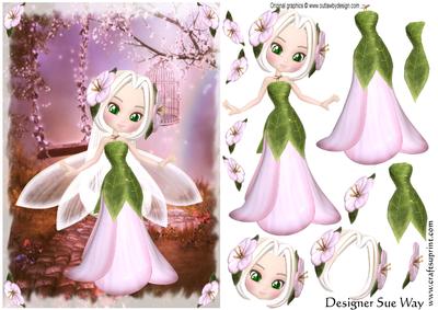 Pink Fantasy Fairy Decoupage