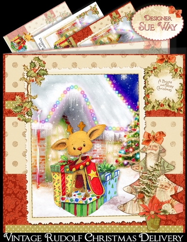 Vintage Rudolf Christmas Delivery Mini Kit