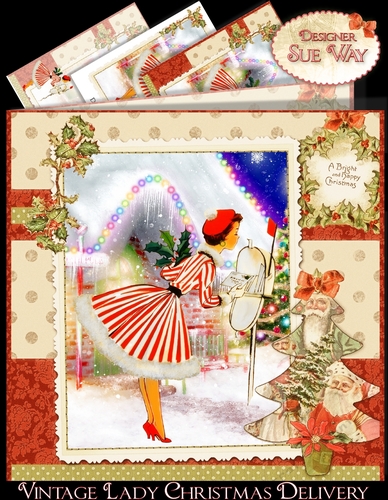 Vintage Lady Christmas Delivery Mini Kit 