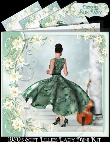1950s Soft Lilies Lady Mini Kit