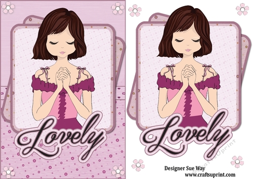 Lovely Contemplation Card Front & Topper