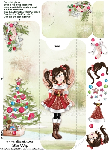 Christmas Fairy Wishes Cutlery Wrap