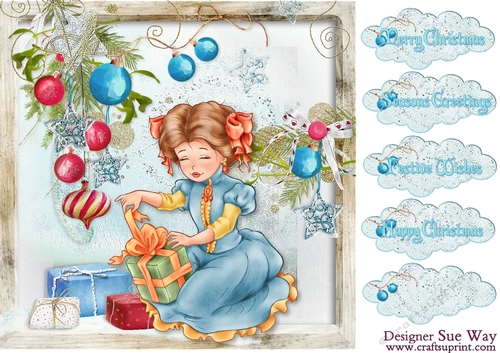 Christmas Morning 8 Card Front & Tags
