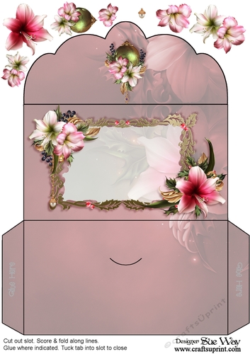 Amaryllis Christmas or Birthday Money Wallet
