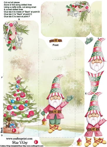 Father Christmas Gnome Cutlery Wrap