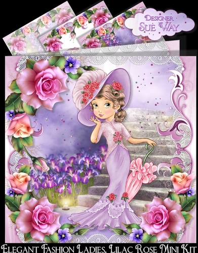 Elegant Fashion Ladies, Lilac Rose Mini Kit 