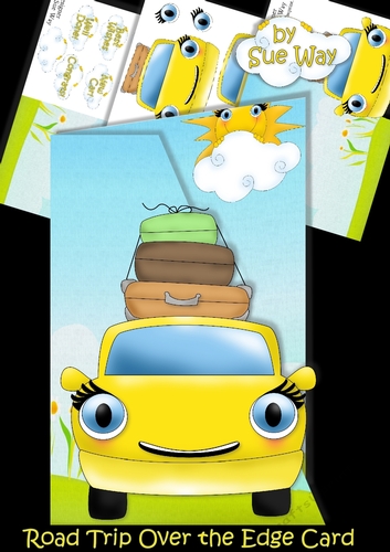 Road Trip A5 Over the Edge Card