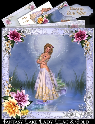 Fantasy Lake Lady Lilac & Gold Mini Kit 