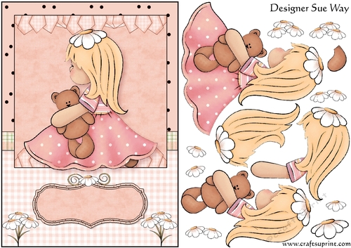 Me & My Teddy Bear Card Front & Decoupage