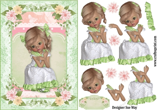Deep in Thought A5 Card Front & Decoupage